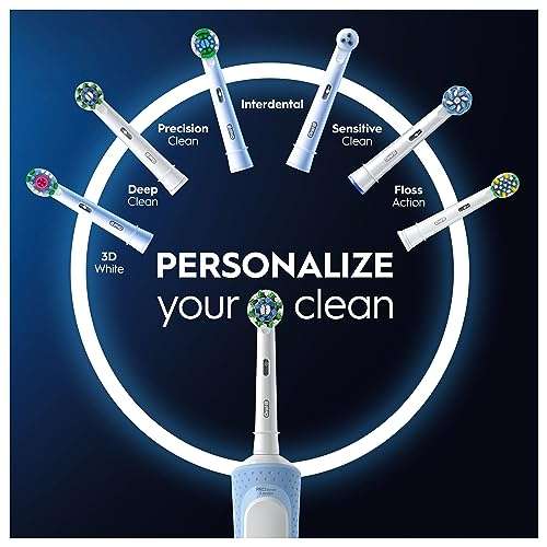 Oral-B Vitality Pro Electric Toothbrush, 1 Handle, 2 Toothbrush Heads, Blue (with voucher)