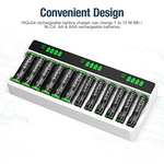 HiQuick LCD 12-slot Battery Charger for AA & AAA Rechargeable Batteries - £16.99 sold by HiQuick fulfilled by Amazon