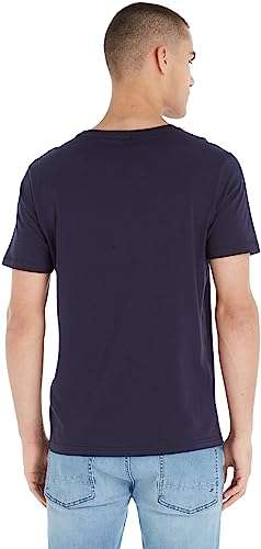 Tommy Hilfiger Men Short-Sleeve T-Shirt Crew Neck - Navy - S-XL, (£10.80 for students with prime)