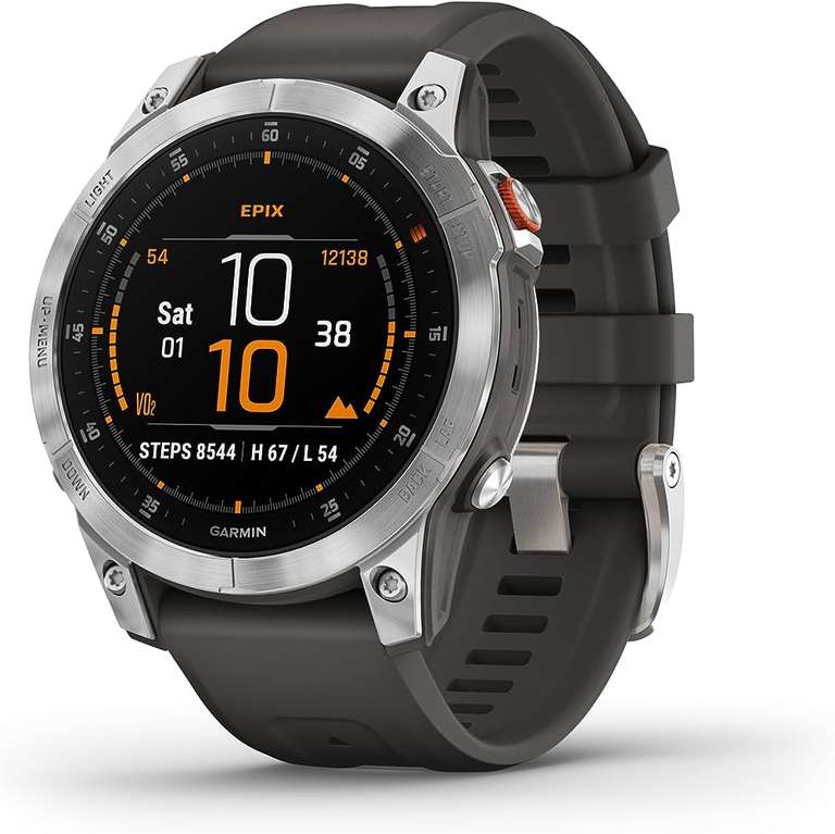 Garmin Epix 2 Silicone Strap Smart Watch - Slate - Free C&C