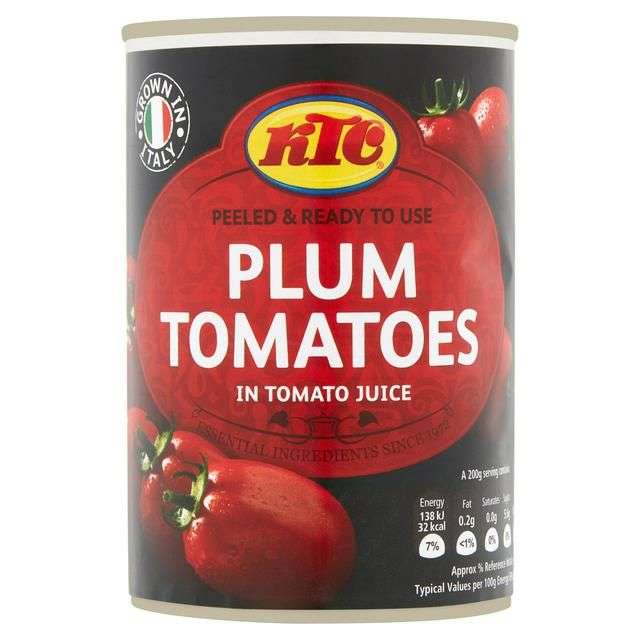 KTC Peeled Plum Tomatoes 400g 45p @ Sainsbury's