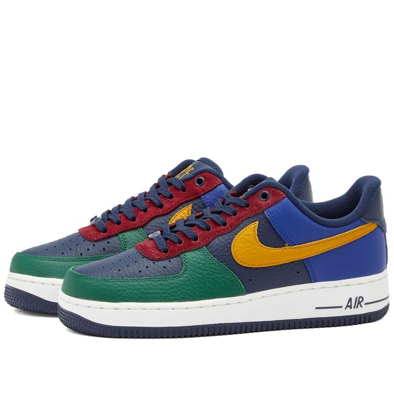 Nike Air Force 1 07 Trainers White Deep Royal Blue Sail Orange