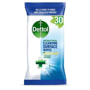 Dettol Surface Cleanser Wipes/ Multi Purpose Citrus 30S - 50p @ Tesco