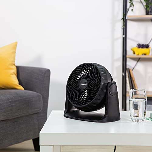 Zanussi ZNVDF0831B 8" High Velocity Freestanding Corded Desk Fan, Wall-Mountable, Black - £15.08 @ Amazon