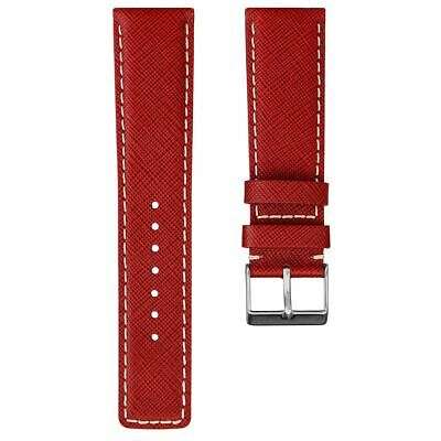 Geckota eBay Sale e.g Genuine Leather Aviator Style Strap Red, 20mm - £4.80 @ eBay / watchgecko