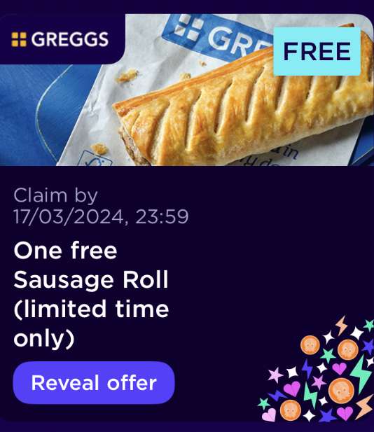 Free Greggs sausage roll for Octoplus customers