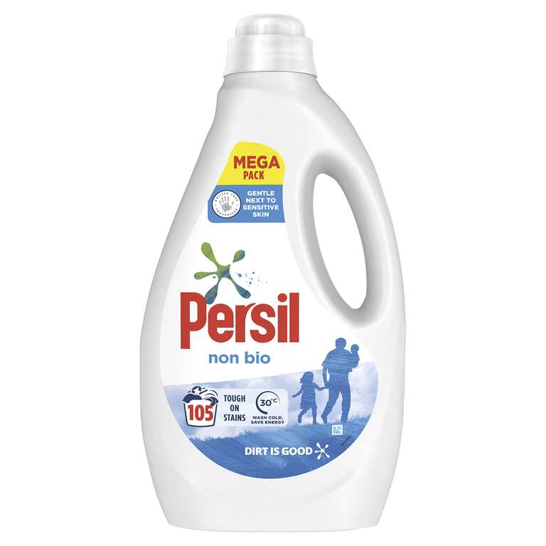 Persil Non Bio 100 Washing Liquid Detergent 105 Wash 2.835 l - £8.93 Max S&S