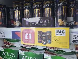 Monster espresso with milk /salted caramel / vanilla 250ml 59p or 2 for £1 @ Heron foods (West bromwich)