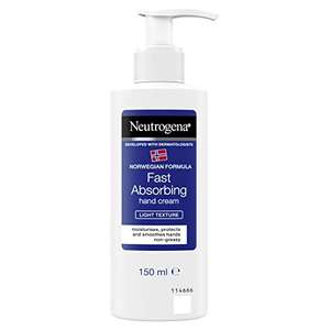 Neutrogena Norwegian Formula Fast Absorbing large 150ml Hand Cream, light texture pump bottle - £3.60 with subscribe & Save