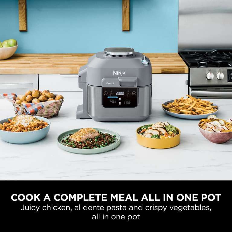 Ninja Speedi 10-in-1 Rapid Cooker, Air Fryer and Multi Cooker, 5.7L, Meals for 4 in 15 Minutes, Air Fry, Steam, Grill