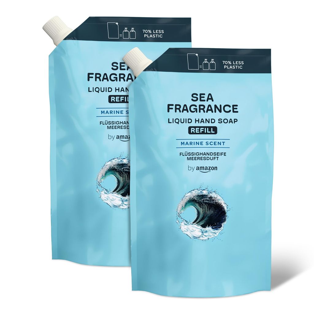 by Amazon Sea fragrance Hand Soap Refill, 2 x 1000ml