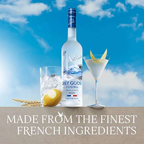 GREY GOOSE Premium French Vodka, With Branded Glass, Gift Set. 40% ABV, 70cl / 700ml £33.99 / £30.59 With S&S @ Amazon
