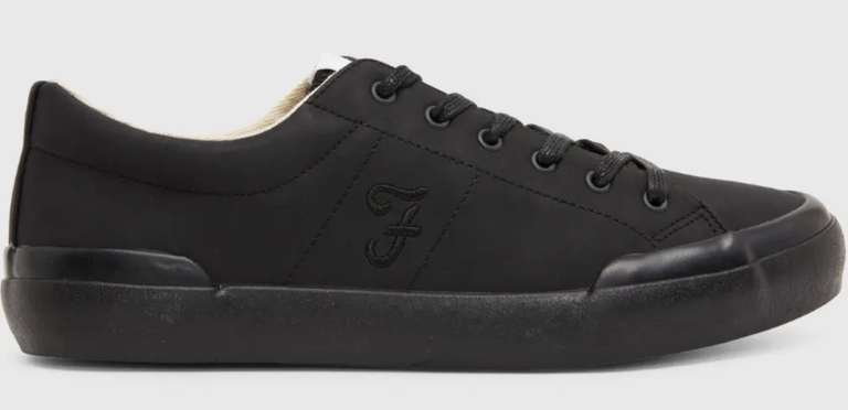 Farah Heller Black Vulcanised Men’s Trainers, All sizes 6 to 12, now £11 with Free Click & Collect @ Matalan