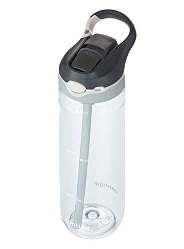 Contigo Ashland Autospout Water Bottle with Flip Straw, Large BPA Free Drinking Bottle, 720ml (Macaroon or Green, Grey)