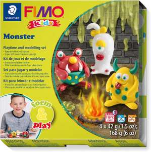 STAEDTLER 8034 11 LZ FIMO Kids Form&Play Playtime & Modelling Polymer Clay Set - "Monster" - £7.70 @ Amazon