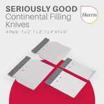 Harris Seriously Good Continental Filling Knives 4 Pack 102064328, 1 x 2", 1 x 3", 1 x 4",1 x 5"