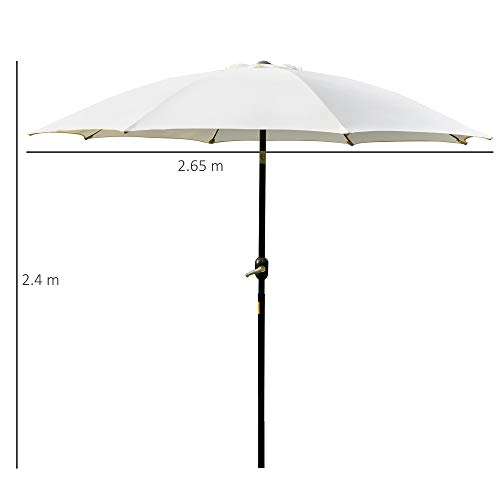 Outsunny 2.7M Patio Sun Umbrella Parasol, Tilt Shade Shelter Canopy - £33.99 Sold by MHSTAR @ Amazon