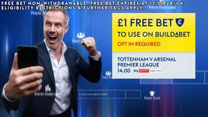 Free £1 BuildABet on Arsenal vs Tottenham