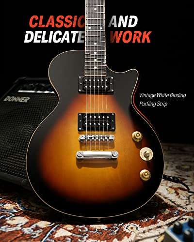 Donner DP-124 Sunburst LP style Electric Guitar @ xutuo-eu / FBA