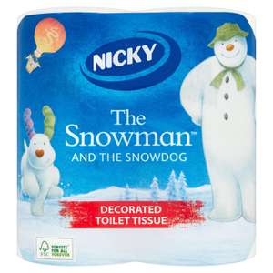 Nicky Snowman and Snow Dog Toilet Tissue 4 pack / Kitchen Towels 2 pack - 49p @ Aldi Anlaby Road (Hull)