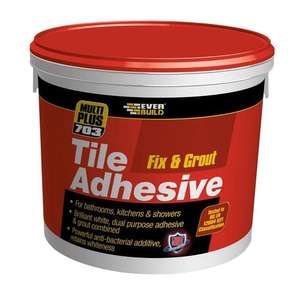 Everbuild 703 Fix and Grout Tile Adhesive, Brilliant White, 1.5 kg - £3.42 @ Amazon