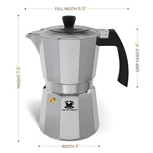 Cafe Du Chateau Espresso Maker- 6 Cup Coffee Percolator - £16.99 Sold by Upper Echelon Products UK @ Amazon