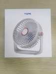 TOPK Small Desk Fan, USB Table Fan with LED, 5 Speeds Strong Airflow - TOPKDirect FBA