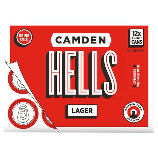 Camden Hells Lager 12 X 330Ml - £10.00 Clubcard Price @ Tesco