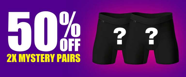 Step One Boxers 50% off 2 x Mystery Pairs