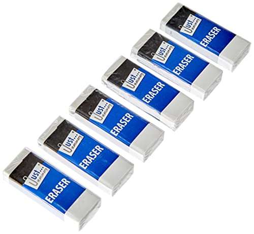 Just Stationery Eraser White - Pack of 6