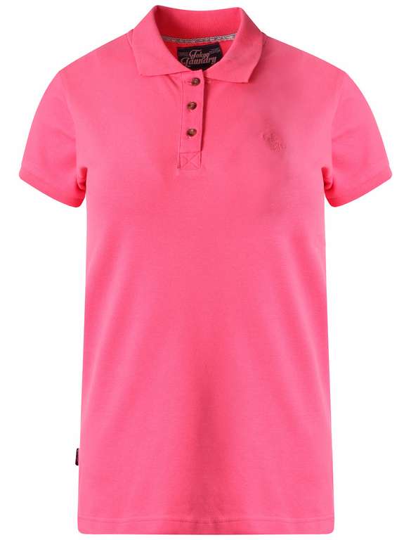Holly Signature Cotton Pique Polo Shirt in Shocking Pink for £4.89 with code + £2.80 delivery @ Tokyo Laundry
