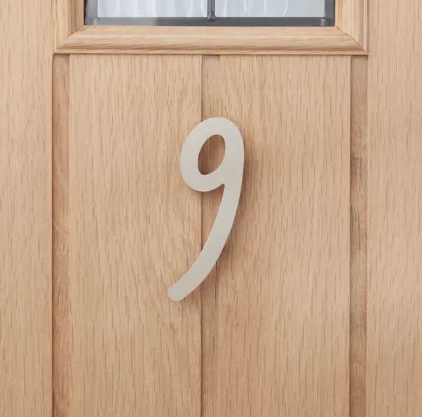House/Door Numbers - Gold/Silver - 62p, Decorative Brushed Gold/Chrome - £1, Modern Industrial Black - £1 + free collection @ Dunelm