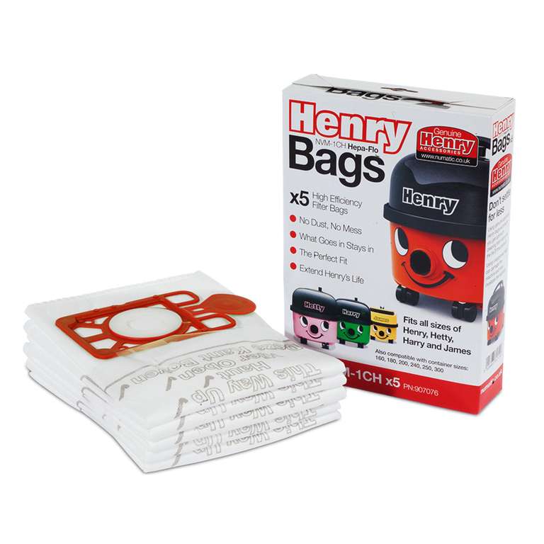 Henry Vacuum Cleaner Hepa-Flo Filter Bags (NVM-1CH) - £5..28 @ Sainsbury's Walton, Liverpool