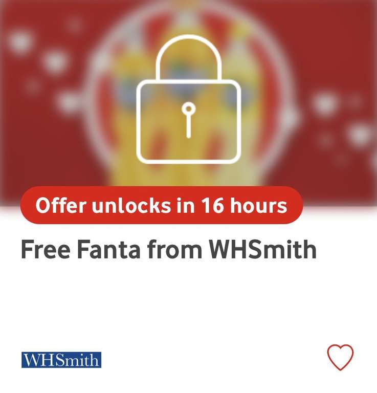 Free Fanta instore at WHSmith via VeryMe select accounts @ Vodafone