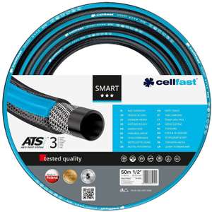 Cellfast Garden Hose Pipe 1/2in 50m Flexible 3 Layer Hose Outdoor UV Resistant - £15.63 delivered using code @ iforce_marketzone / eBay
