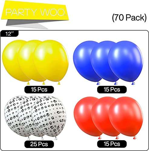 PartyWoo Paw Balloons, 70 pcs Paw Printed Balloons sold by PARTYWOO