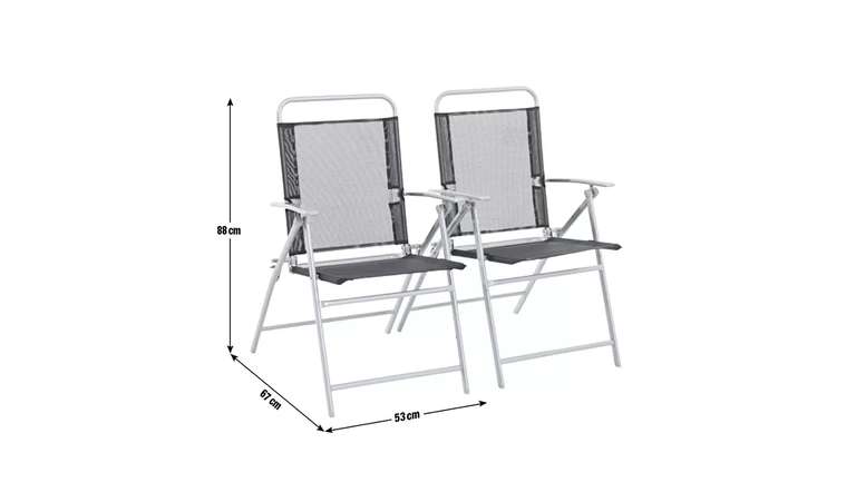 Argos Home Atlantic Steel Set of 2 Folding Chairs £41.25 with click and collect, using code @ Argos