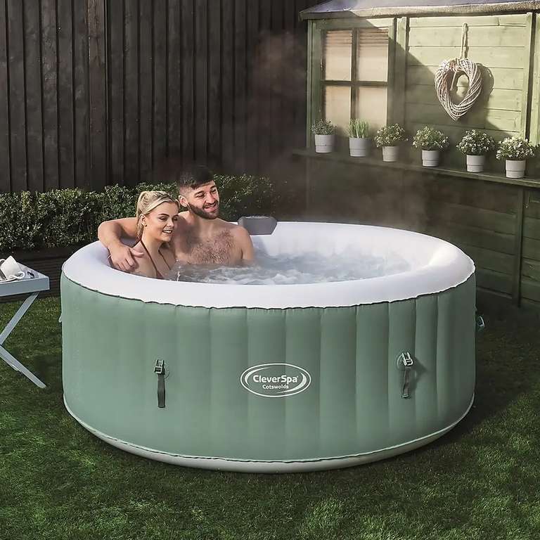 CleverSpa Cotswolds 4 Person Round Hot Tub - £150 / £135 With Newsletter Signup 10% Discount (1st Order) - Free Click & Collect Only
