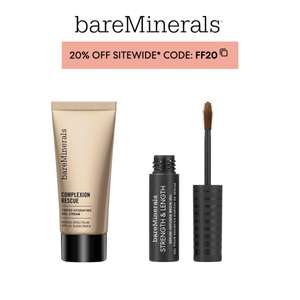 20% Off Site-wide with code + Free Shipping + Free Samples when you spend £50 - @ Bareminerals