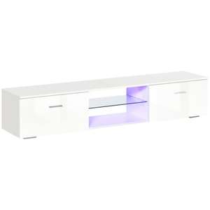 160cm High gloss TV Cabinet LED Lights Remote Control mhstarukltd Buy 2 £78.74 each
