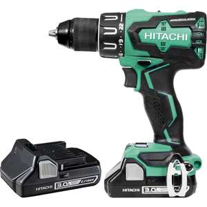 Hitachi 18V Cordless Brushless Combi Drill - 2 x 3.0Ah, charger, carry case and driver bit - £97.18 with Code (Click & Collect) Toolstation