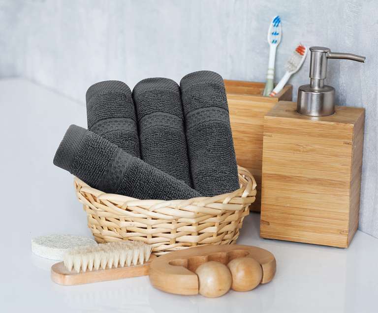 8 Piece Towel Set - 2 Bath Towels, 2 Hand Towels and 4 Washcloths - Sold by Utopia Deals Europe FBA