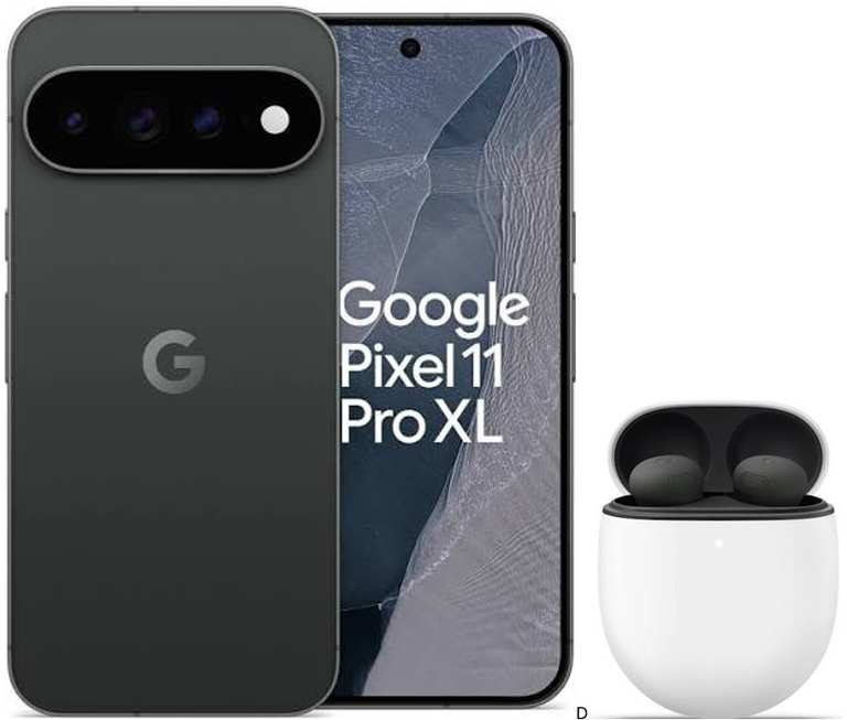Google Pixel 11 Pro XL 256GB + Pixel Buds Pro 2- iD 100GB data, min, text + £189 Upfront w/code - £29.99pm/24m // Get 400GB - £968.36