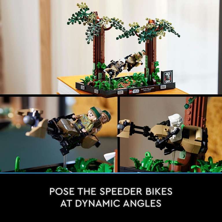 LEGO 75353 Star Wars Endor Speeder Chase Diorama Set with voucher