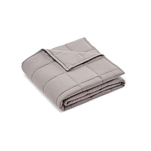 Amazon Basics 9kg Full/Queen-Size All-Season Cotton Weighted Blanket with 10 Built-in Loops - 152cm x203cm, Dark Grey £26.09 @ Amazon