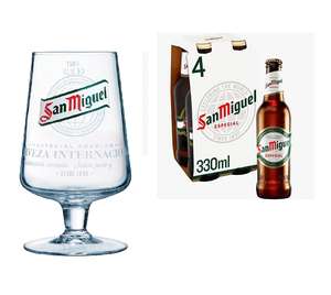 Free San Miguel Beer Chalice when purchasing a 4 or 12 pack of San Miguel 330ml instore - from £4 @ Sainsbury's Colchester