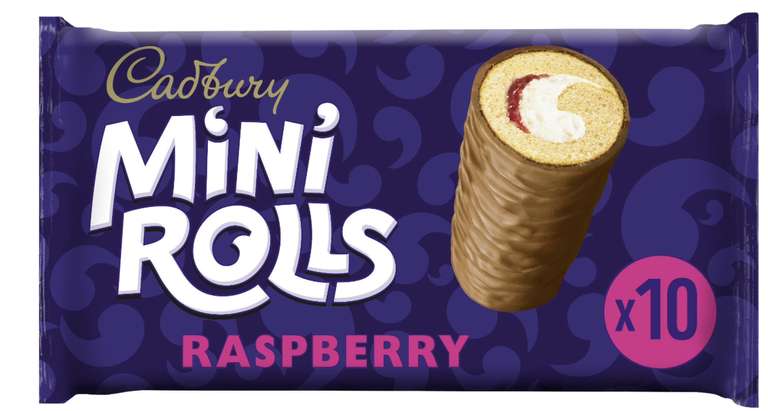 Cadbury 10 Mini Rolls Raspberry or Milk Chocolate Family Size - £2 @ Iceland
