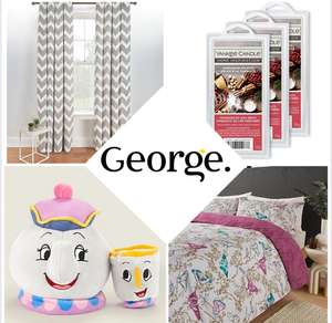 Up to 50% off George Home + Extra 50% off at checkout (includes Disney, Yankee Candles, Curtains, Bedding) + free click & collect