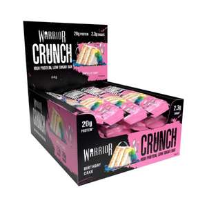 Warrior Crunch Protein Bars x12 (with code)