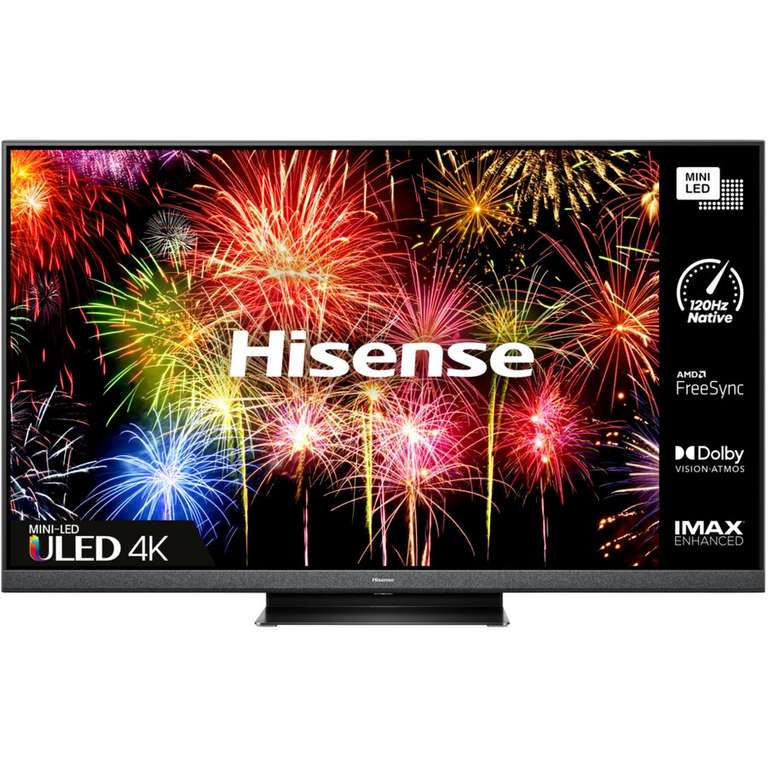 Hisense 65U8HQTUK 65 Inch Mini LED ULED 4K Ultra HD 120Hz Smart TV, 5 Year Warranty